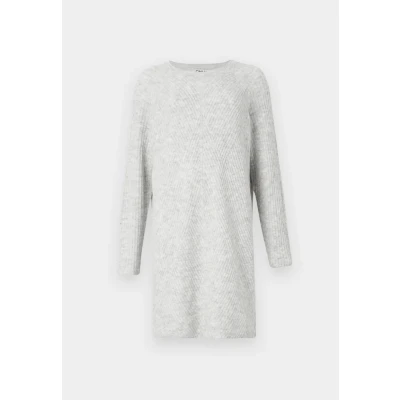 Abbildung von ONLY Onlcarol L/S NOOS Strickkleid, Damen, Größe: Small, Light grey melange