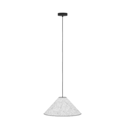 Abbildung von Eglo 43984 Hängeleuchte ALSAGER Stahl schwarz, Filz grau E27 1X40W H:110cm Ø41cm dimmbar