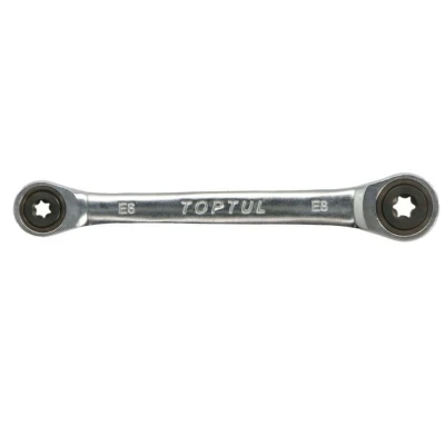 Abbildung von TOPTUL AOAC0608 Rollgabelschlüssel 130 E8, E6 Chrom Vanadium Stahl
