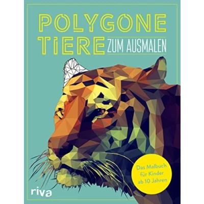 Abbildung von Polygone Tiere zum Ausmalen: Das Malbuch für Kinder ab 10 Jahren