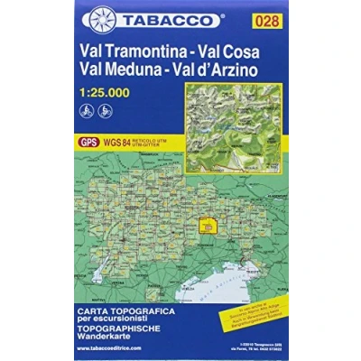 Abbildung von Tabacco topographische Wanderkarte Val Tramontina (Carte topografiche per escursionisti, Band 28)