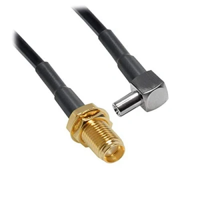 Abbildung von Bolwins E35S TS9 Stecker auf SMA Buchse Kabel, Abgewinkelt WLAN Antenne Verlängerungskabel für externe Antenne, Kompatibel mit Router 4G LTE