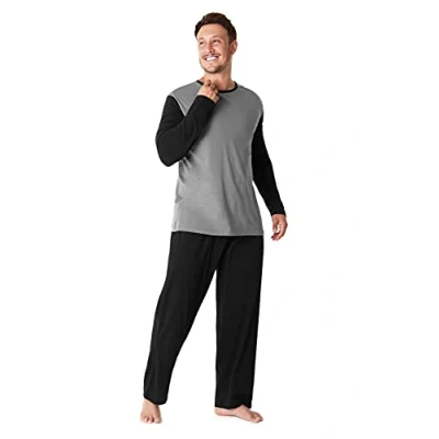 Abbildung von CityComfort Herren Pyjamas 100% superweiche Baumwolle Pjs Set für Nachtwäsche Loungewear Trainingsanzug (XL, Boot Leg Cut C Stiefelbeinschnitt Kohlengrau)