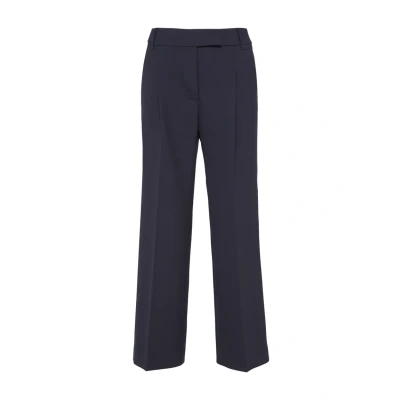 Abbildung von s.Oliver Black Label Elegante MIT Extra WIDE LEG Stoffhose, Damen, Größe: 42x32, Navy