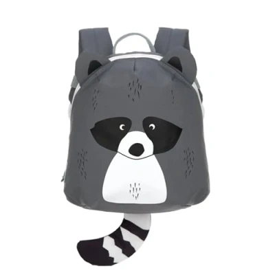 Abbildung von LÄSSIG Kleiner Kinderrucksack für Kita Kindertasche Krippenrucksack mit Brustgurt, 20 x 9.5 24 cm, 3,5 L/Tiny Backpack Waschbär