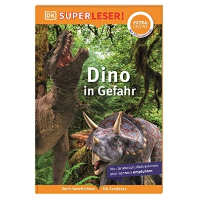 Abbildung von SUPERLESER! Dino in Gefahr: Lesestufe extraleicht, Sach Geschichten für Erstleser. Mit Silbenmethode Kinder ab 6 Jahren