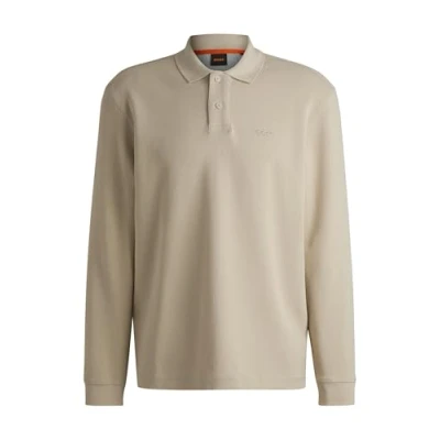 Abbildung von BOSS Petempestolong Langarmshirt, Herren, Größe: XXL, Light beige