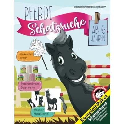 Abbildung von Pferde Schatzsuche Kindergeburtstag ab 6 Jahren: Die Pferdespiel Schnitzeljagd für PferdeliebhaberInnen den perfekten Pferdegeburtstag. Sofort Startklar! (Bravo Schatzsuche)