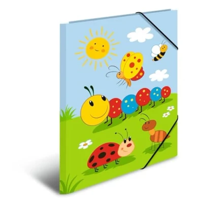 Abbildung von HERMA 19794 Sammelmappe DIN A3 Kindergarten Frieda &amp; Friends, 3er Set, stabile Pappe, Ordnungsmappe mit vollständigen Innendruck und Gummizug, Dokumentenmappe für Kinder, Jungen Mädchen