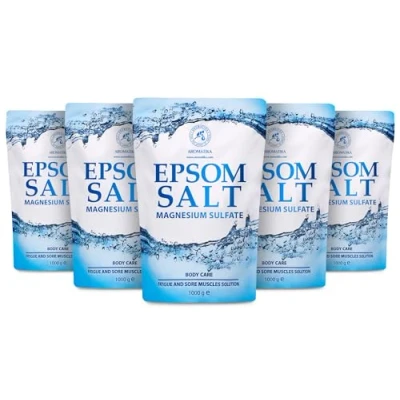 Abbildung von Epsom Salz 5kg Bittersalz Magnesiumsulfat Badesalz für Magnesiumbäder Natürliches Bittesalz Bad &amp; Körperpflege Magnesium Fußbad Badezusatz
