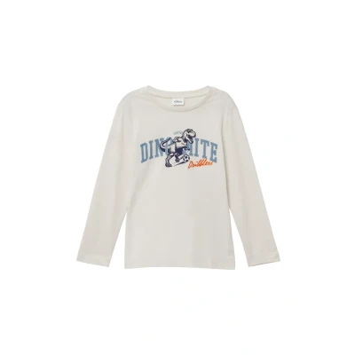 Abbildung von s.Oliver Junior Jungen 2171764 T Shirt Langarm, 9001, 116 122 Plus