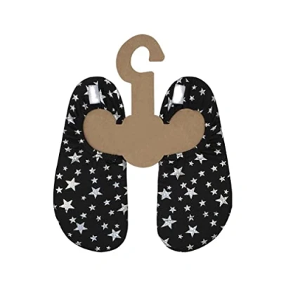 Abbildung von Slipstop Kinder Strandschuhe Anti Rutsch Sport Schuhe Schwimmschuhe Badeschuhe Urlaub Yoga Pool Unisex in Schwarz mit Sternen