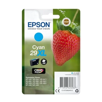 Abbildung von Epson Original 29XL Tinte Erdbeere, XP 235 332 335 432 435 245 342 345 442 445 247 257 255 352 355 452 455, (cyan)