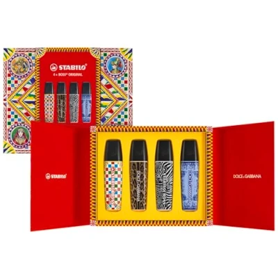 Abbildung von Textmarker STABILO BOSS ORIGINAL x DOLCE&amp;GABBANA 4er Premium Box limitierte Edition