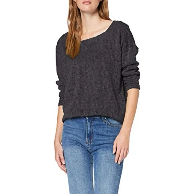 Abbildung von ONLY 3/4 TOP JRS NOOS Strickpullover, Damen, Größe: XS, Dark grey melange