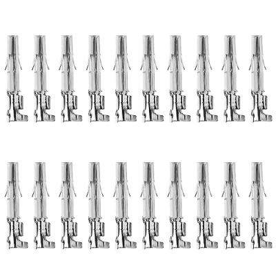 Abbildung von YINETTECH 60 Stück Micro Timer Crimpkontakt 926882 1 Passend für 0,50 Mm² 2,10 Kabelquerschnitt Verdrahtung Crimp Reparaturklemmen Pins Silber