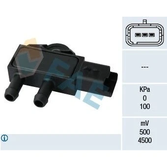 Abbildung von FAE 16111 Sensor, Abgasdruck PEUGEOT: Partner II Tepee, 206 SW, 807, CITROËN: C4 I Grand Picasso, Berlingo II, Hatchback, FIAT: Scudo