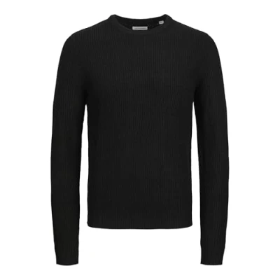 Abbildung von Jack &amp; Jones MIT Rundhals Strickpullover, Herren, Größe: Medium, Black