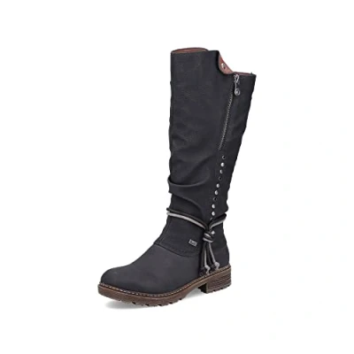 Abbildung von Rieker Damen Winterstiefel Z4759, Frauen Stiefel, wasserabweisend, riekerTEX,Winterboots,schnürstiefel,gefüttert,Boots,schwarz (01),39 EU / 6 UK