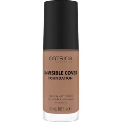 Abbildung von Catrice Invisible Cover Foundation, Nr. 050C, Nude, feuchtigkeitsspendend, langanhaltend, natürlich, für trockene Haut, vegan, ölfrei, ohne Parabene, Mikroplastikpartikel, 1er Pack (30ml)