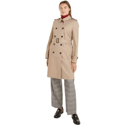 Abbildung von Tommy Hilfiger SLIM FIT Trenchcoat, Damen, Größe: 36, Beige