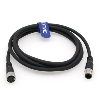 Abbildung von Eonvic Industrielles M12 4 poliger Stecker auf Buchse, Sensorkabel, A Code, gerader Luftfahrt Stecker, Formteil, elektrisches Kabel, Profibus Kabel