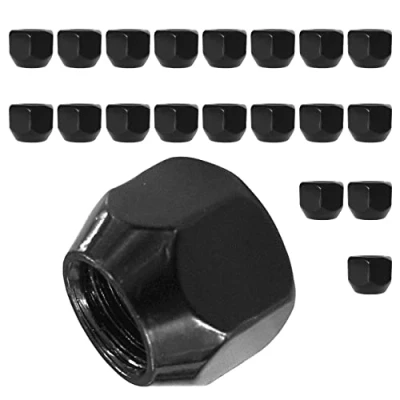 Abbildung von 20x Radmuttern für Stahlfelgen M12x1,5 SW19 schwarz kompatibel mit Ford, Mazda, Toyota