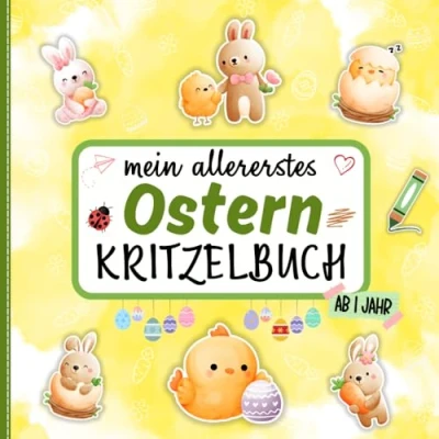 Abbildung von Mein erstes Ostern Kritzelbuch ab 1 Jahr Liebevoll gestaltetes Malbuch für Kleinkinder: 50 süße Ostermotive zum kreativen Kritzeln und Ausmalen ... 4 Jahren (Meine allerersten Kritzelbücher)