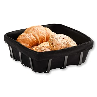 Abbildung von Kesper Brot und Obstkorb, Material: Stoff, Metall, Maße: 22 x 9,5 cm, Farbe: Schwarz 90885