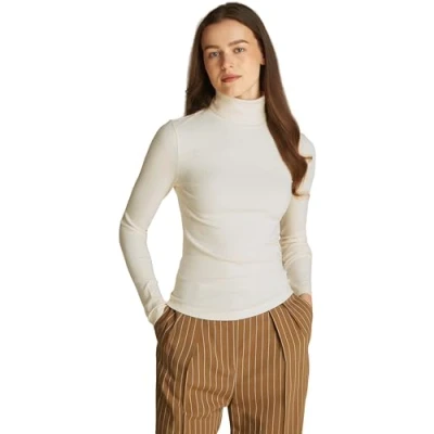 Abbildung von Tommy Hilfiger SLIM Strickpullover, Damen, Größe: Medium, Calico