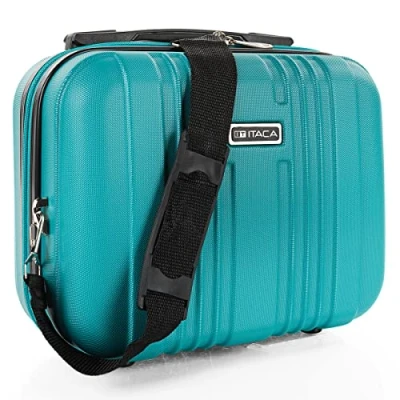 Abbildung von ITACA Kosmetikkoffer Hartschale Groß, Beautycase Damen, Trolley &amp; Handgepäck Koffer: Beauty Case Hartschale, Kosmetik Koffer, Kosmetiktasche Groß Ideal für Reisen!, Minzgrün