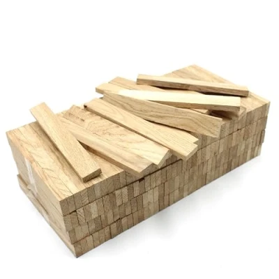 Abbildung von Holzleisten 22x8x160mm Eiche lose Bastelklötzchen zum Basteln Bastelstäbe Holzleiste (80)