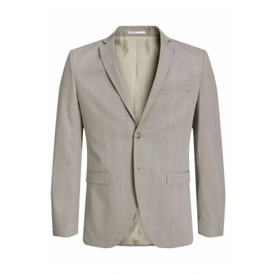 Abbildung von Jack &amp; Jones Premium Karierter Sakko, Herren, Größe: 54, White pepper