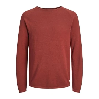 Abbildung von Jack &amp; Jones CREW NECK Strickpullover, Herren, Größe: Medium, Red ochre