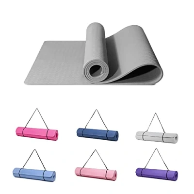 Abbildung von Good Nite Gymnastikmatte Yogamatte Fitnessmatte Rutschfest Trainingsmatte Sport Turn Matten Pilates Matte Bodenturnmatte Mit Tragegurt 183 x 61 0.6 cm (Grau)