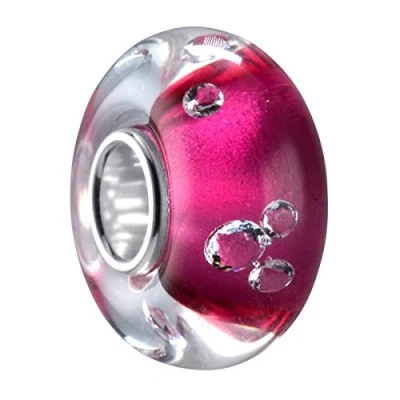 Abbildung von Materia Glas Bead Silber 925 Damen Charms Anhänger pink 1422