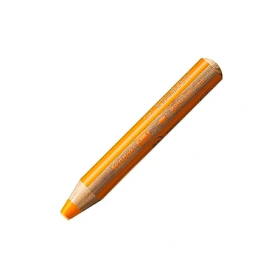 Abbildung von Buntstift, Wasserfarbe &amp; Wachsmalkreide STABILO woody 3 in 1 5er Pack gelborange