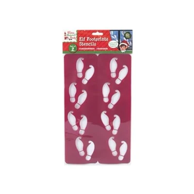 Abbildung von Elves Behavin&#039; Badly Elfen, die Sich schlecht Pack 2 Elf Footprints Stencil Naughty Zubehör