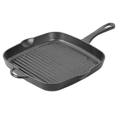 Abbildung von Küchenprofi Grillpfanne PROVENCE aus Gusseisen mit robuster Emaille , Geeignet für alle Herdarten inkl. Induktion Backofen und Spülmaschinengeeignet Ideal zum Grillen von Fleisch Gemüse