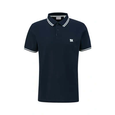 Abbildung von s.Oliver MIT Kontrastdetails Poloshirt, Herren, Größe: Small, Navy