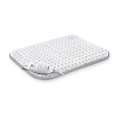 Abbildung von Beurer HK 42 super flauschiges elektrisches Heizkissen, anwendbar für Rücken, Nacken, Schulter oder Bauch, made in Europe, 3 Temperaturstufen, maschinenwaschbar, 44x33 cm