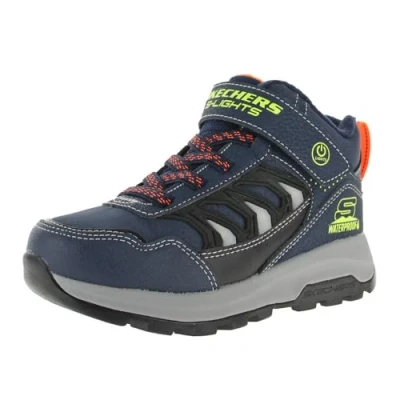 Abbildung von Skechers Light UP Storm Blazer Schnürstiefelette Navy /black/orange für Kinder, Größe: 30, Schuhe