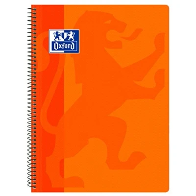 Abbildung von Oxford Classic Spiralbuch, Kunststoff, kariert, 4 x 4, Orange