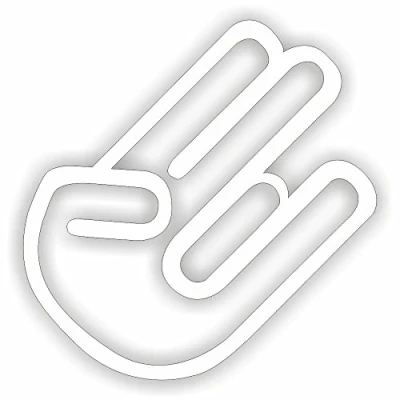 Abbildung von folien zentrum Hand Weiß 10 x 7 cm hochwertiger Aufkleber Auto Tuning OEM &amp; JDM Sticker Lustige für Stickerbomb Autoaufkleber Made in Germany