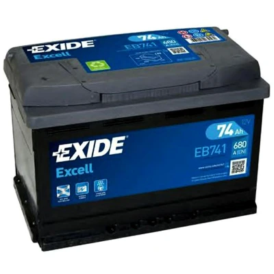 Abbildung von EXIDE EXCELL EB741 Batterie 12V 74Ah 680A B13 CHRYSLER: Grand Voyager IV, DODGE: Ram 1500 Pickup, JEEP: Cherokee II