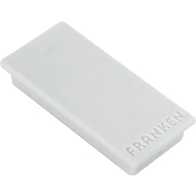 Abbildung von FRANKEN Magnete Rechteckig, 10 Stück, Hochwertige Haftmagnete für Büro, Haushalt, Werkstatt, ideal Whiteboards, Kühlschrank, Plantafeln oder Schaukästen, 23 x 50 mm, Grau, HM2350 12