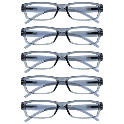 Abbildung von The Reading Glasses Company Die Lesebrille Unternehmen Grau Wert 5er Pack Leicht Herren Frauen RRRRR32 7 +2,50