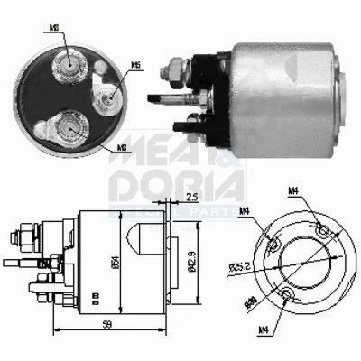 Abbildung von Magnetschalter, Starter MEAT &amp; DORIA 46159
