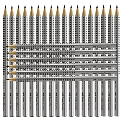 Abbildung von Faber Castell 24er Sparpack Bleistifte GRIP 2001 (silber 2B)