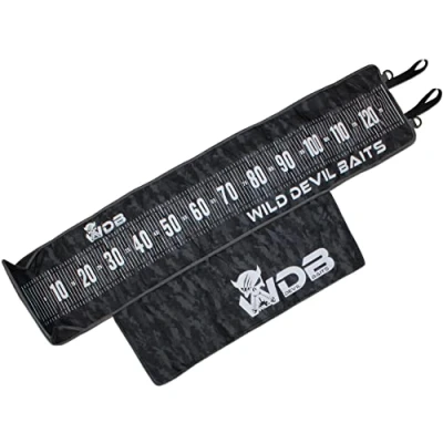 Abbildung von Angel Berger Wild Devil Baits Camo Measure Mat 130cm Abhakmatte mit Maßband Predatory Fish